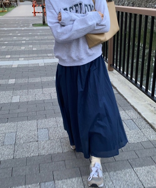 LAUIR(ラウアー)の「コットンスカート(スカート・レディース・ベージュ/ブラウン/ホワイト/ダークネイビー/ブラック・LARGE/X-LARGE/MEDIUM)」の5枚目の写真