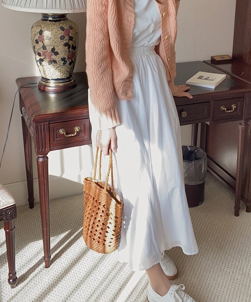 LAUIR(ラウアー)の「コットンスカート(スカート・レディース・ベージュ/ブラウン/ホワイト/ダークネイビー/ブラック・LARGE/X-LARGE/MEDIUM)」の8枚目の写真