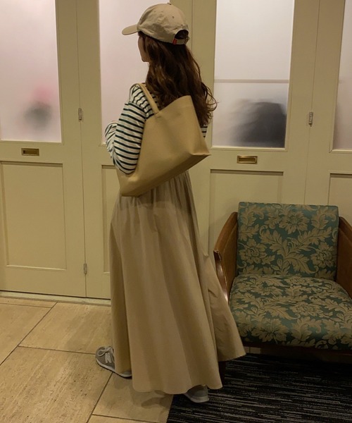 LAUIR(ラウアー)の「コットンスカート(スカート・レディース・ベージュ/ブラウン/ホワイト/ダークネイビー/ブラック・LARGE/X-LARGE/MEDIUM)」の11枚目の写真