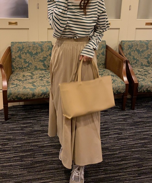 LAUIR(ラウアー)の「コットンスカート(スカート・レディース・ベージュ/ブラウン/ホワイト/ダークネイビー/ブラック・LARGE/X-LARGE/MEDIUM)」の13枚目の写真