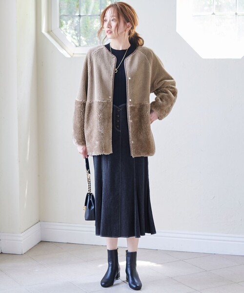 ANY SIS(エニィスィス)の「【美人百花9月号掲載】レディモードデニム スカート(デニムスカート・レディース・ネイビー系/ベージュ系・4)」の7枚目の写真