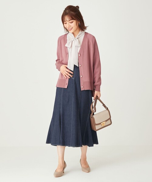 ANY SIS(エニィスィス)の「【美人百花9月号掲載】レディモードデニム スカート(デニムスカート・レディース・ネイビー系/ベージュ系・4)」の9枚目の写真