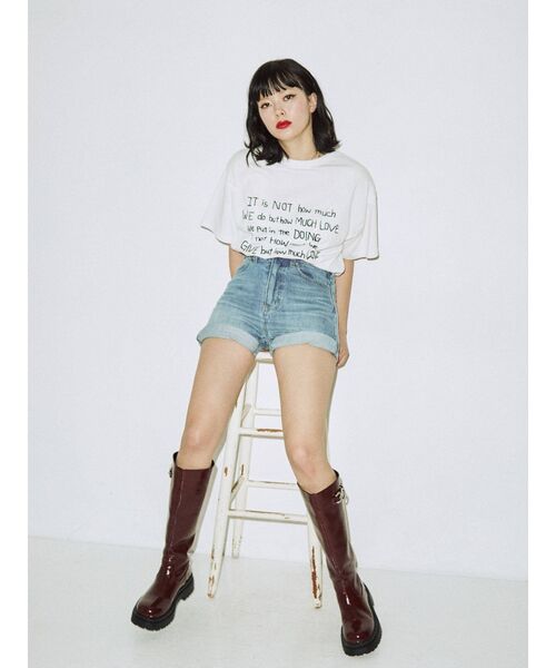 jouetie(ジュエティ)の「バックレースアップショートパンツ(デニムパンツ・レディース・ライトブルー/ブラック/ピンク・SMALL/MEDIUM)」の21枚目の写真