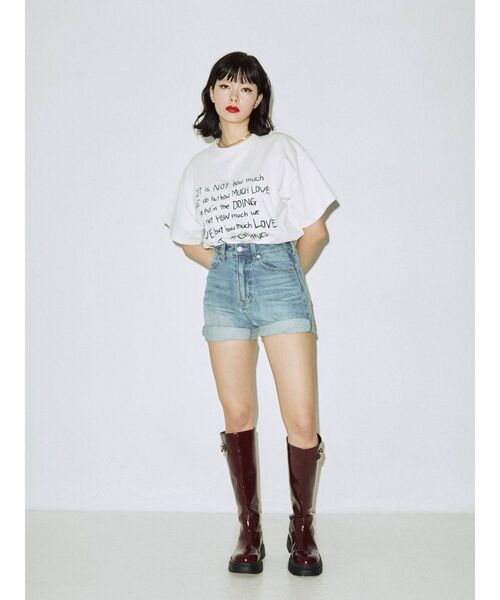 jouetie(ジュエティ)の「バックレースアップショートパンツ(デニムパンツ・レディース・ライトブルー/ブラック/ピンク・SMALL/MEDIUM)」の12枚目の写真