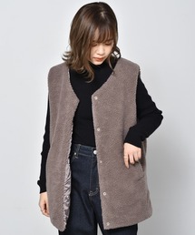 RETRO GIRL | キルトボアリバーベスト(ベスト)