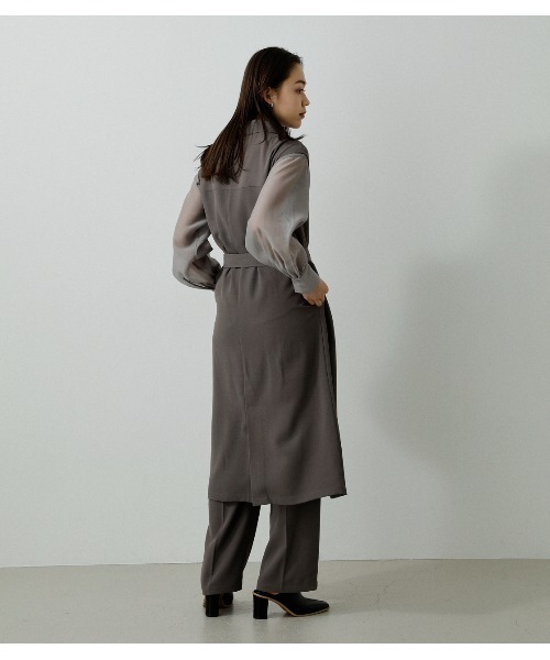 AZUL by moussy（アズールバイマウジー）の「TWILL TAILORED VEST/ツイルテイラードベスト（ベスト・レディース・ライトブルー/スモークピンク/チャコールグレー/アイボリー・MEDIUM/SMALL）」の14枚目の写真