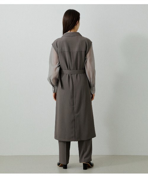 AZUL by moussy（アズールバイマウジー）の「TWILL TAILORED VEST/ツイルテイラードベスト（ベスト・レディース・ライトブルー/スモークピンク/チャコールグレー/アイボリー・MEDIUM/SMALL）」の19枚目の写真