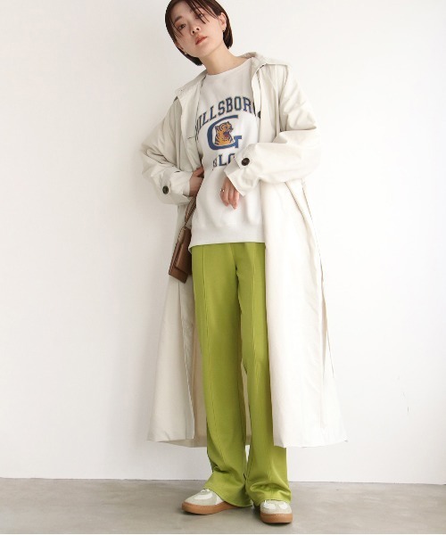 notch.（ノッチ）の「ナイロンポリカラートレンチコート（トレンチコート・レディース・オフホワイト/グリーン/レモンイエロー/オレンジ・M/TM）」の2枚目の写真