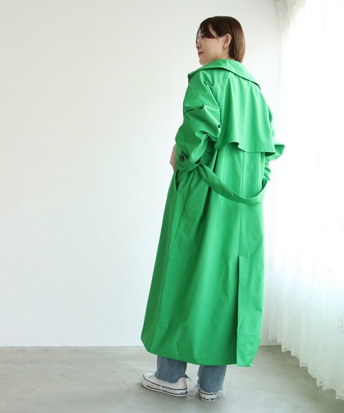 notch.（ノッチ）の「ナイロンポリカラートレンチコート（トレンチコート・レディース・オフホワイト/グリーン/レモンイエロー/オレンジ・M/TM）」の17枚目の写真