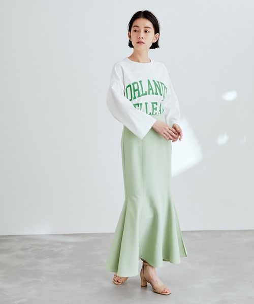 ADAM ET ROPE'（アダムエロペ）の「【一部直営店舗・WEB限定】パネルマーメイドスカート（スカート・レディース・ライトグリーン/ベージュ/オフホワイト/ブラック・38/36）」の12枚目の写真