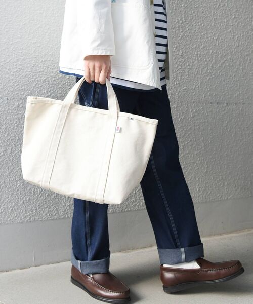 SHIPS any（シップス エニィ）の「*SHIPS any: STANDARD エンブレムロゴ トートバッグ M◇（トートバッグ・メンズ・オフホワイト・MEDIUM）」の2枚目の写真