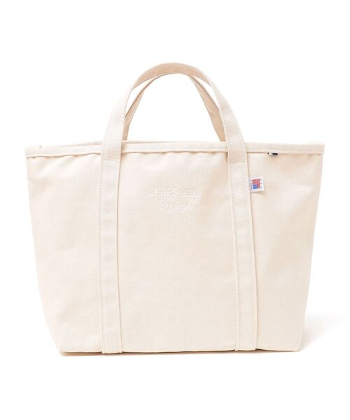 SHIPS any（シップス エニィ）の「*SHIPS any: STANDARD エンブレムロゴ トートバッグ M◇（トートバッグ・メンズ・オフホワイト・MEDIUM）」の4枚目の写真