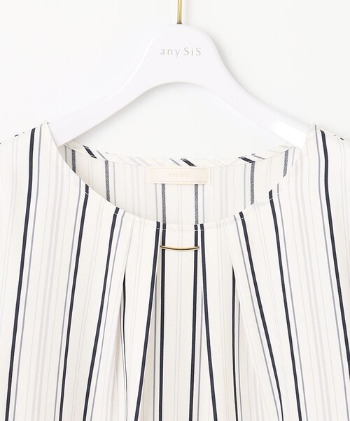 ANY SIS（エニィスィス）の「【洗える】ラッフルフレアージョーゼット ブラウス（シャツ/ブラウス・レディース・ホワイト系/ライトグレー系1/ネイビー系1/ライラック系・2）」の11枚目の写真