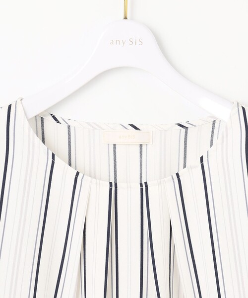 ANY SIS（エニィスィス）の「【洗える】ラッフルフレアージョーゼット ブラウス（シャツ/ブラウス・レディース・ホワイト系/ライトグレー系1/ネイビー系1/ライラック系・2）」の6枚目の写真
