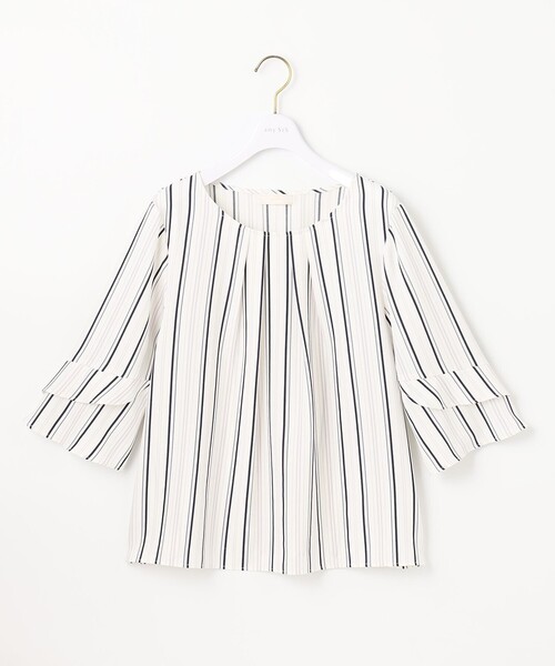 ANY SIS（エニィスィス）の「【洗える】ラッフルフレアージョーゼット ブラウス（シャツ/ブラウス・レディース・ホワイト系/ライトグレー系1/ネイビー系1/ライラック系・2）」の5枚目の写真