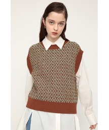 SLY | TAPE YARN KNIT VEST テープヤーン ニットベスト(ベスト)