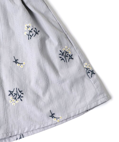 apres les cours(アプレレクール)の「フラワー刺繍ワンピース(ワンピース・キッズ・ライトグレー/キナリ・140/130/110/80/100/120/90)」の16枚目の写真