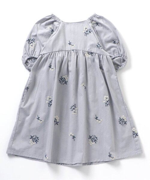 apres les cours(アプレレクール)の「フラワー刺繍ワンピース(ワンピース・キッズ・ライトグレー/キナリ・140/130/110/80/100/120/90)」の17枚目の写真