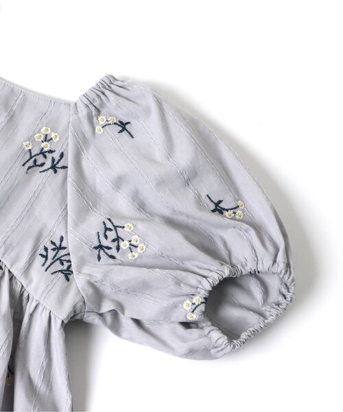 apres les cours(アプレレクール)の「フラワー刺繍ワンピース(ワンピース・キッズ・ライトグレー/キナリ・140/130/110/80/100/120/90)」の21枚目の写真