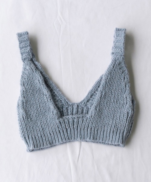 me+em select（ミームセレクト）の「【2点セットアイテム】シャーリングパフブラウス＋ローゲージニットビスチェ　SET（Tシャツ/カットソー・レディース・パープル/オリーブ/ブルー/マスタード/モカ・FREE）」の10枚目の写真