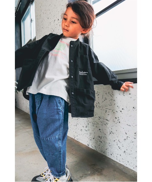 GROOVY COLORS(グルービーカラーズ)の「8ozデニム 2タック ロングパンツ(その他パンツ・キッズ・ネイビー/ブルー・100/110/120)」の2枚目の写真