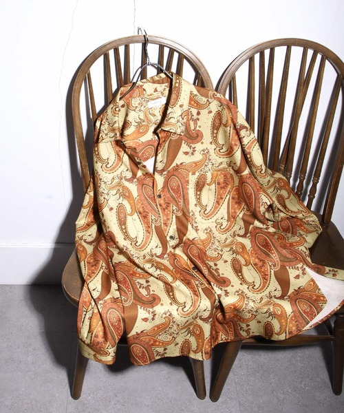 NILWAY（ニルウェイ）の「アソート総柄トロミジョーゼットオーバーサイズ長袖シャツ（シャツ/ブラウス・メンズ・ホワイト系/ホワイト系1/ブラック系/ブラック系1/ブラック系2/ブラウン系/ブラウン系1/ベージュ系/ベージュ系1/グリーン系/ホワイト系2/ベージュ系2/グリーン系1/ブラウン系2/ブラック系3/グレー系/グリーン系2/ネイビー系/グレー系1/ブルー系/ブラック系4/ブラック系5/グレー系2・MEDIUM/LARGE）」の18枚目の写真