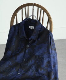 アソート総柄トロミジョーゼットオーバーサイズ長袖シャツ