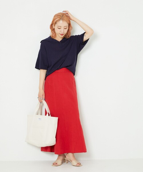 FREAK'S STORE（フリークスストア）の「▽【WEB限定】インドリネンコットンマーメイドスカート（スカート・レディース・ホワイト/ブラック/レッド/ターコイズブルー・SMALL/MEDIUM）」の21枚目の写真