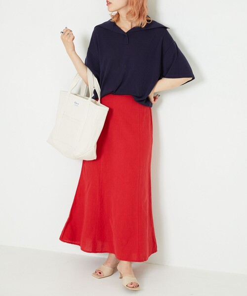 FREAK'S STORE（フリークスストア）の「▽【WEB限定】インドリネンコットンマーメイドスカート（スカート・レディース・ホワイト/ブラック/レッド/ターコイズブルー・SMALL/MEDIUM）」の15枚目の写真