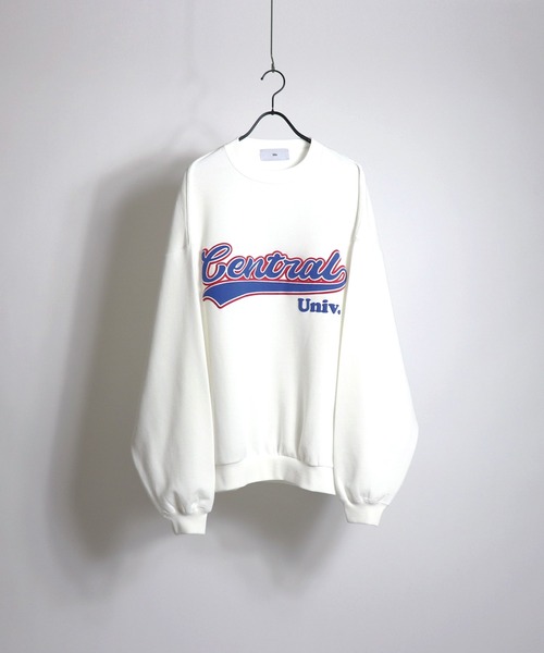 ILL'S（イルズ）の「ILL'S / イルズ カレッジロゴビッグシルエットスウェット（スウェット・メンズ・チャコールグレー/杢グレー/ワイン/ホワイト/ブラック/グリーン/ダークグレー/ライトグレー/グリーン×オレンジ・M/L）」の14枚目の写真