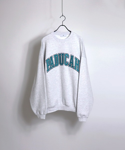 ILL'S（イルズ）の「ILL'S / イルズ カレッジロゴビッグシルエットスウェット（スウェット・メンズ・チャコールグレー/杢グレー/ワイン/ホワイト/ブラック/グリーン/ダークグレー/ライトグレー/グリーン×オレンジ・M/L）」の16枚目の写真