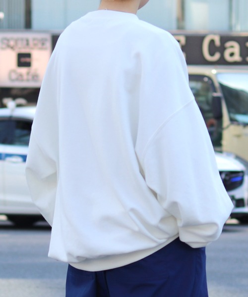 ILL'S（イルズ）の「ILL'S / イルズ カレッジロゴビッグシルエットスウェット（スウェット・メンズ・チャコールグレー/杢グレー/ワイン/ホワイト/ブラック/グリーン/ダークグレー/ライトグレー/グリーン×オレンジ・M/L）」の20枚目の写真