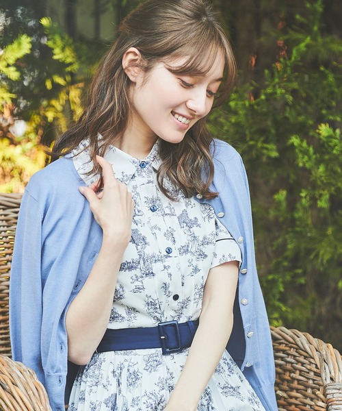 LAISSE PASSE(レッセパッセ)の「ラインフラワーシャツワンピース(シャツワンピース・レディース・スモークピンク/アイボリー・SMALL/MEDIUM)」の8枚目の写真