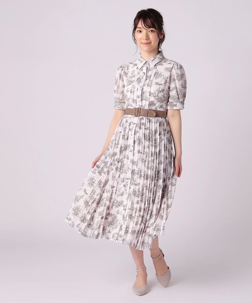 LAISSE PASSE(レッセパッセ)の「ラインフラワーシャツワンピース(シャツワンピース・レディース・スモークピンク/アイボリー・SMALL/MEDIUM)」の10枚目の写真