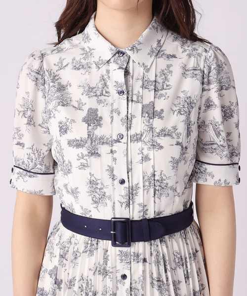 LAISSE PASSE(レッセパッセ)の「ラインフラワーシャツワンピース(シャツワンピース・レディース・スモークピンク/アイボリー・SMALL/MEDIUM)」の12枚目の写真