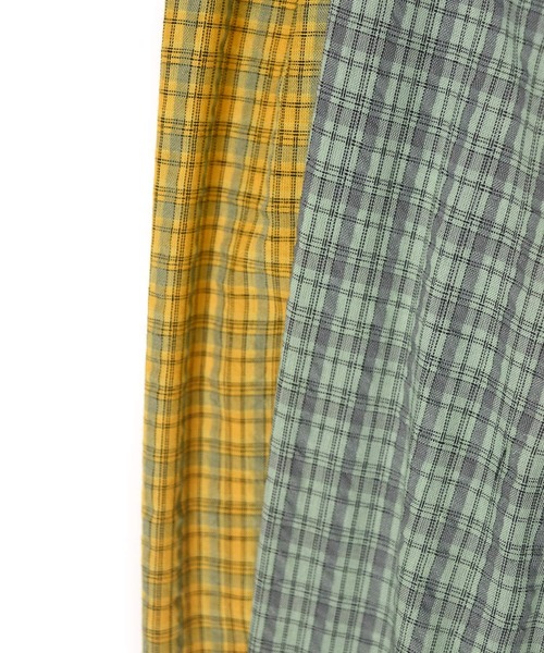 w closet（ダブルクローゼット）の「【SETUP対応】先染めチェックシャツはおり（シャツ/ブラウス・レディース・イエロー/グリーン・FREE）」の14枚目の写真