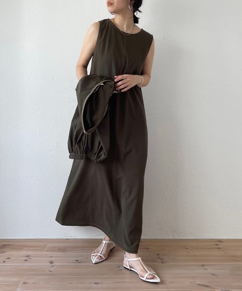 wee9s（ウィークス）の「mulch way ! one piece × cardigan set  / マルチウェイワンピースカーディガンセット（ワンピース・レディース・イエロー/ブラウン・FREE）」の19枚目の写真