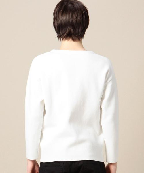 BEAUTY&YOUTH UNITED ARROWS(ビューティーアンドユースユナイテッドアローズ)の「BY ミラノリブ クルーネック ニット(lksm) ◆(ニット/セーター・メンズ・ホワイト/ネイビー/その他1・X-LARGE/SMALL/MEDIUM/LARGE)」の4枚目の写真