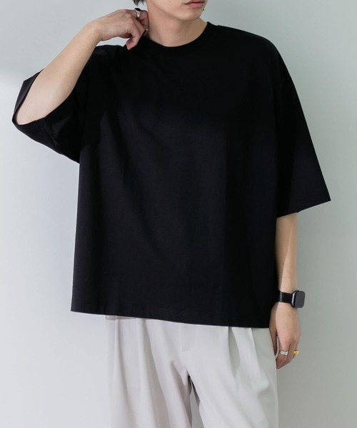 SENSE OF PLACE by URBAN RESEARCH(センスオブプレイスバイアーバンリサーチ)の「『ユニセックス』ショートレングスエクストラルーズTシャツ(Tシャツ/カットソー・メンズ・ホワイト/グリーン/ブラック・ONE)」の1枚目の写真