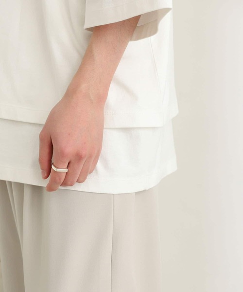 SENSE OF PLACE by URBAN RESEARCH(センスオブプレイスバイアーバンリサーチ)の「『ユニセックス』ショートレングスエクストラルーズTシャツ(Tシャツ/カットソー・メンズ・ホワイト/グリーン/ブラック・ONE)」の8枚目の写真