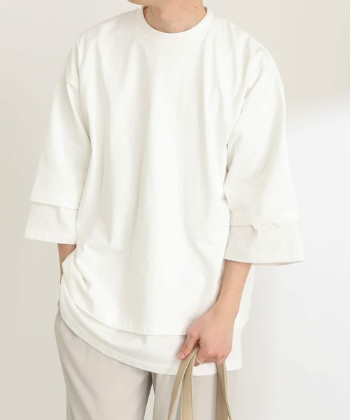 SENSE OF PLACE by URBAN RESEARCH(センスオブプレイスバイアーバンリサーチ)の「『ユニセックス』ショートレングスエクストラルーズTシャツ(Tシャツ/カットソー・メンズ・ホワイト/グリーン/ブラック・ONE)」の11枚目の写真