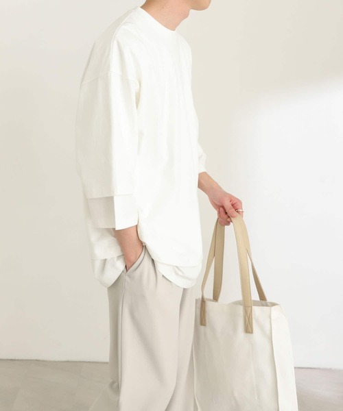 SENSE OF PLACE by URBAN RESEARCH(センスオブプレイスバイアーバンリサーチ)の「『ユニセックス』ショートレングスエクストラルーズTシャツ(Tシャツ/カットソー・メンズ・ホワイト/グリーン/ブラック・ONE)」の12枚目の写真