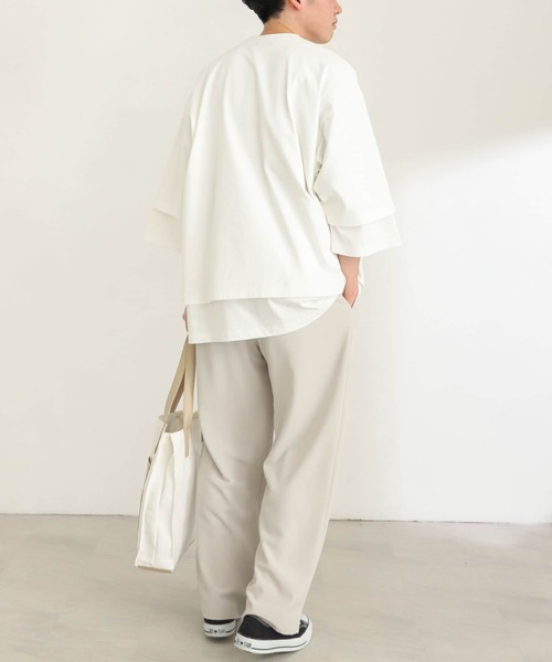 SENSE OF PLACE by URBAN RESEARCH(センスオブプレイスバイアーバンリサーチ)の「『ユニセックス』ショートレングスエクストラルーズTシャツ(Tシャツ/カットソー・メンズ・ホワイト/グリーン/ブラック・ONE)」の15枚目の写真