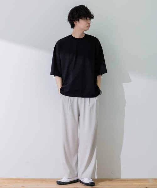 SENSE OF PLACE by URBAN RESEARCH(センスオブプレイスバイアーバンリサーチ)の「『ユニセックス』ショートレングスエクストラルーズTシャツ(Tシャツ/カットソー・メンズ・ホワイト/グリーン/ブラック・ONE)」の19枚目の写真