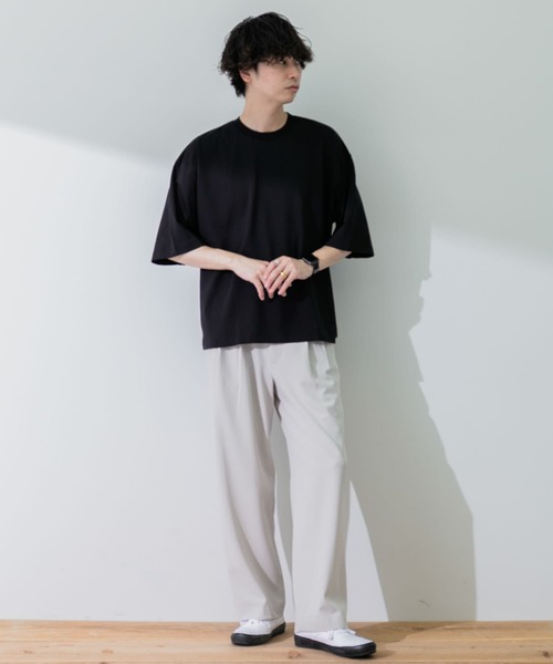 SENSE OF PLACE by URBAN RESEARCH(センスオブプレイスバイアーバンリサーチ)の「『ユニセックス』ショートレングスエクストラルーズTシャツ(Tシャツ/カットソー・メンズ・ホワイト/グリーン/ブラック・ONE)」の20枚目の写真