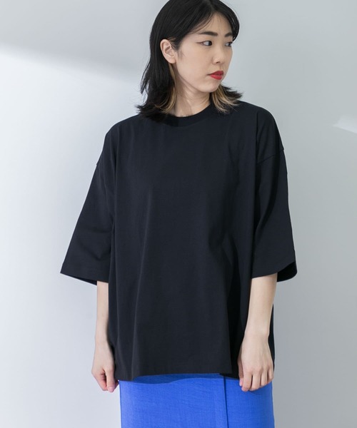 SENSE OF PLACE by URBAN RESEARCH(センスオブプレイスバイアーバンリサーチ)の「『ユニセックス』ショートレングスエクストラルーズTシャツ(Tシャツ/カットソー・メンズ・ホワイト/グリーン/ブラック・ONE)」の21枚目の写真