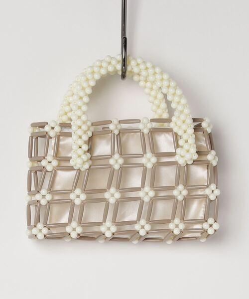 COMMON WARE（コモンウェアー）の「EM:おはなビーズバッグ ミニハンドバッグ（ハンドバッグ・レディース・ホワイト/ブラック/ベージュ・FREE）」の10枚目の写真