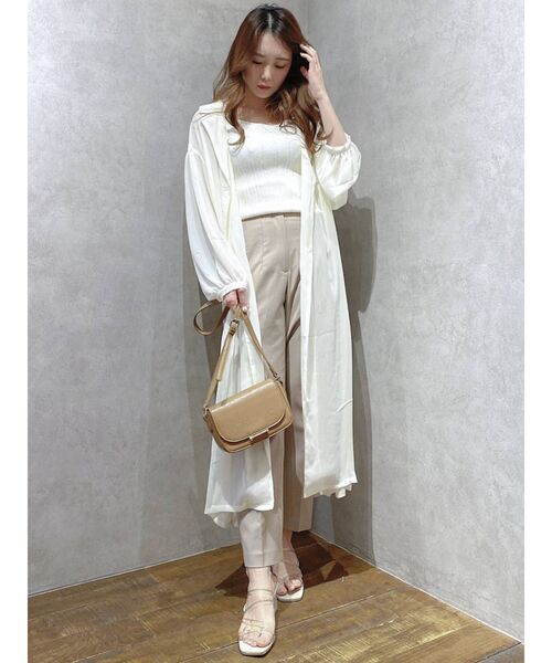 dazzlin(ダズリン)の「シアーラペルロングシャツ(シャツ/ブラウス・レディース・ラベンダー/オフホワイト・FREE)」の2枚目の写真