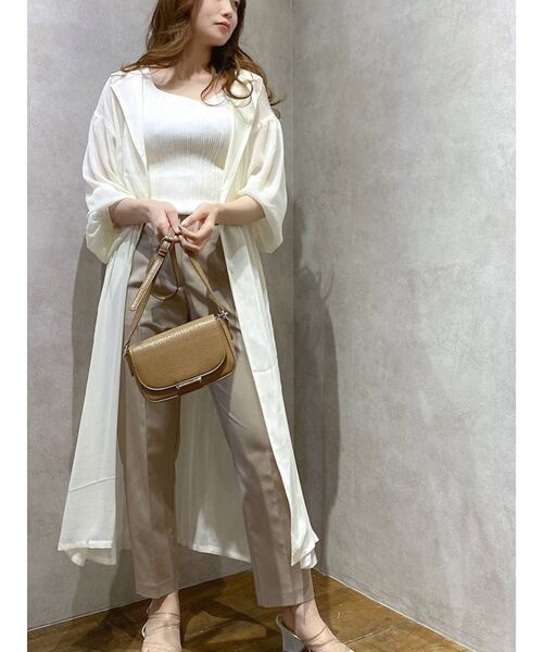 dazzlin(ダズリン)の「シアーラペルロングシャツ(シャツ/ブラウス・レディース・ラベンダー/オフホワイト・FREE)」の11枚目の写真