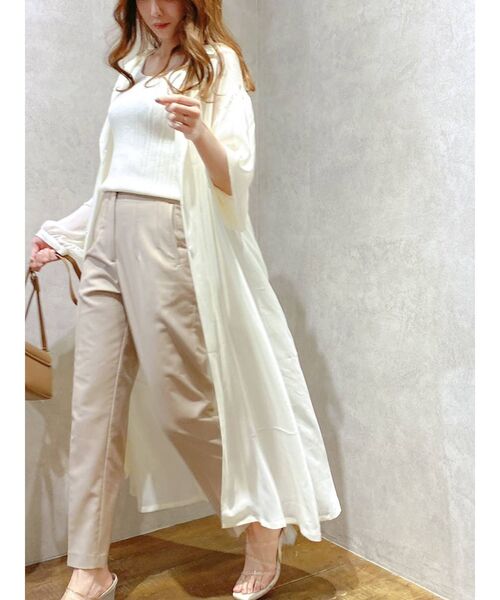 dazzlin(ダズリン)の「シアーラペルロングシャツ(シャツ/ブラウス・レディース・ラベンダー/オフホワイト・FREE)」の12枚目の写真